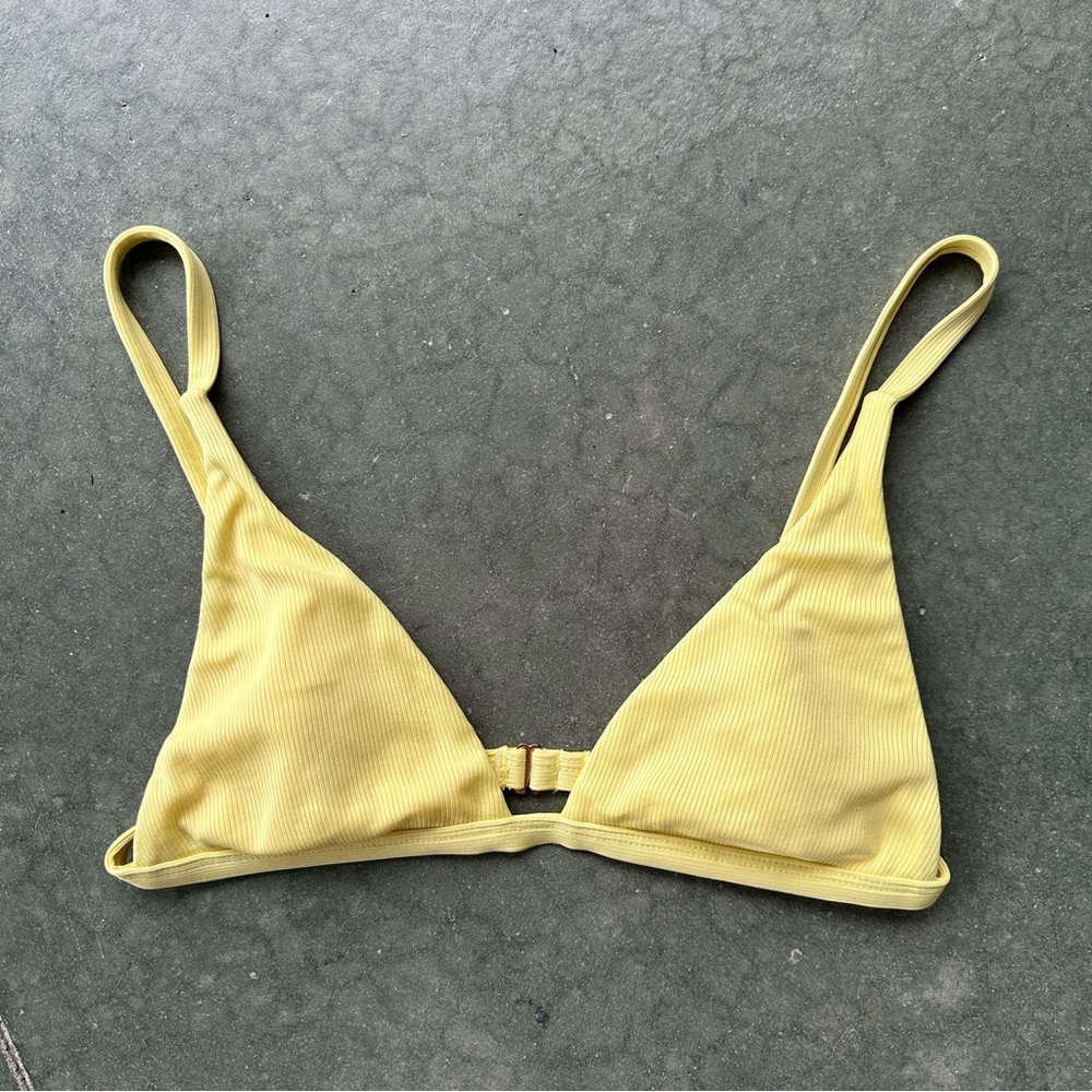 Yellow Triangle Bikini Top
